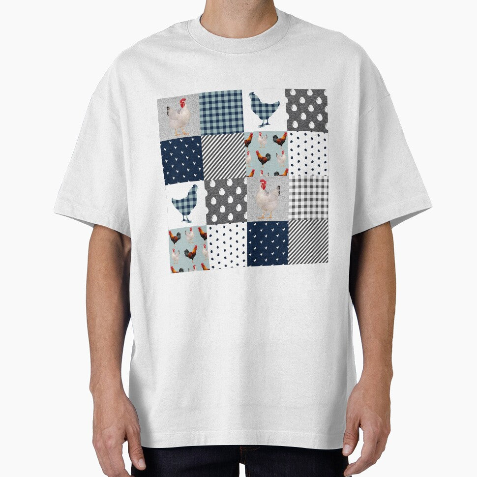 Funny Chicken Mint Plaid by SisileeGift