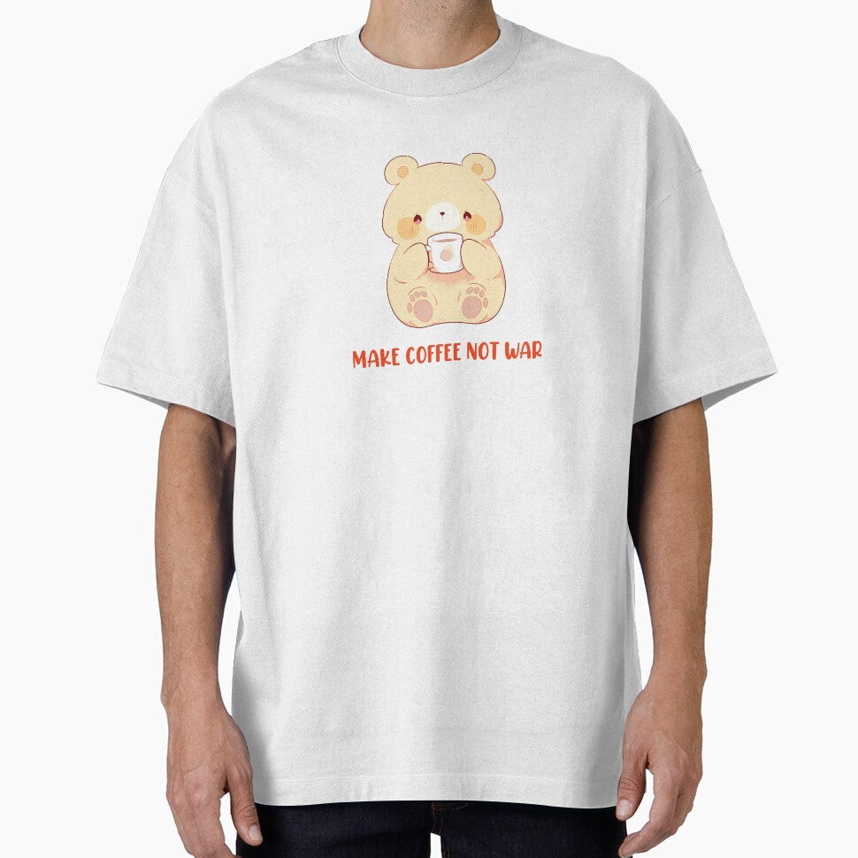 Make Coffee Not War Bear Drinking Coffee by aresmeris