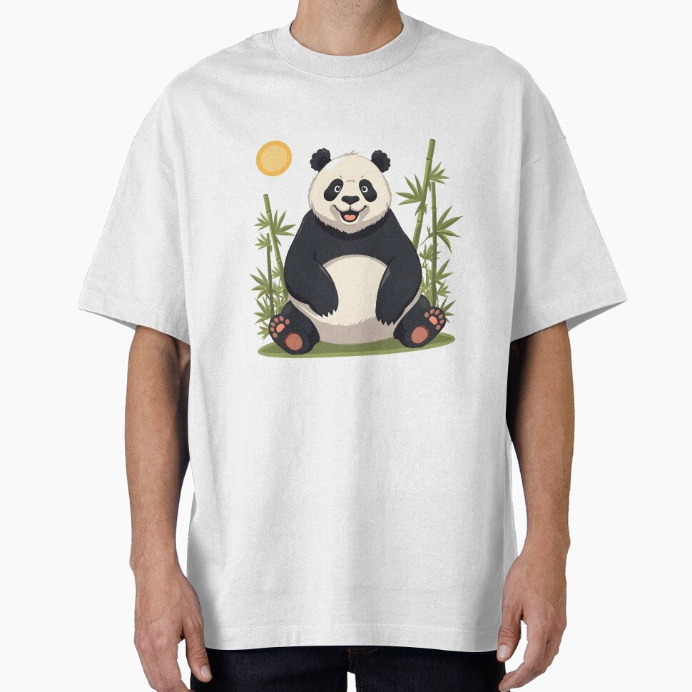 Happy Panda Vibes – Kawaii Bamboo Bear Illustration by Kavya Art