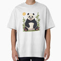 Happy Panda Vibes – Kawaii Bamboo Bear Illustration by Kavya Art