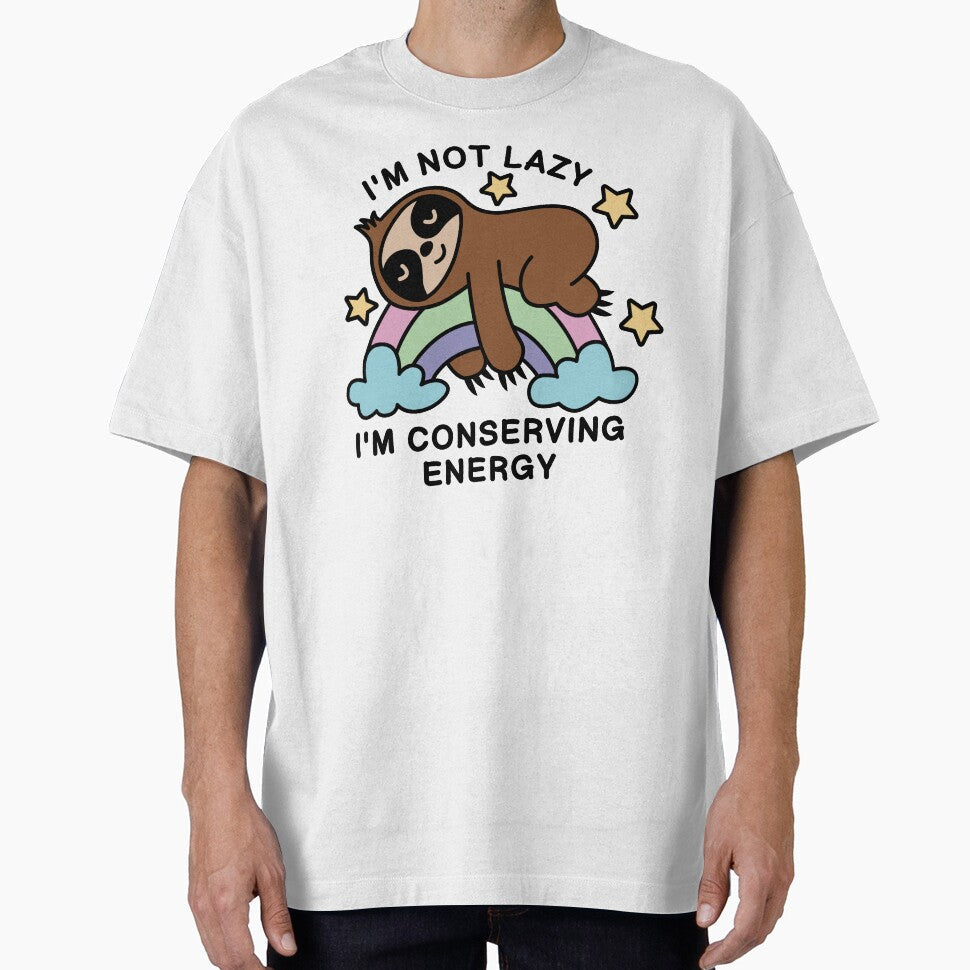 I'm not lazy sloth, I'm conserving energy by c-vector-studio