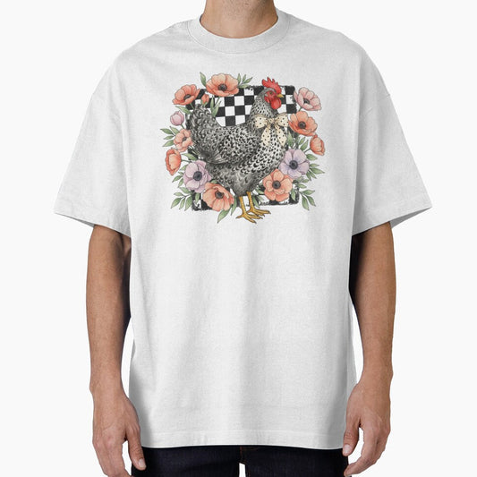 Checkered Flower Chicken, Chicken, Wildflower Chicken, Chicken, Chicken Lover, Chicken Coquette by DesignDenDo ⭐⭐⭐⭐⭐