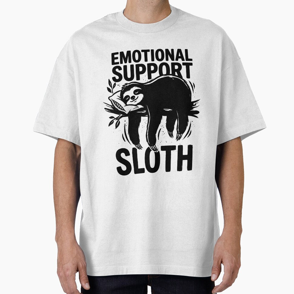 Funny Sloth design Emotional Support Sloth design, Cute Sloth Lover Gift Idea, Lazy Animal Humor Graphic Tee by AsturShop