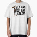 funny goat puns,goat meme slogan gift idea hey man got any grass? by JakubkoJunak