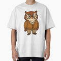 Wise Owl in Glasses and Cardigan – Cute Cartoon Style by Confuzz1ed