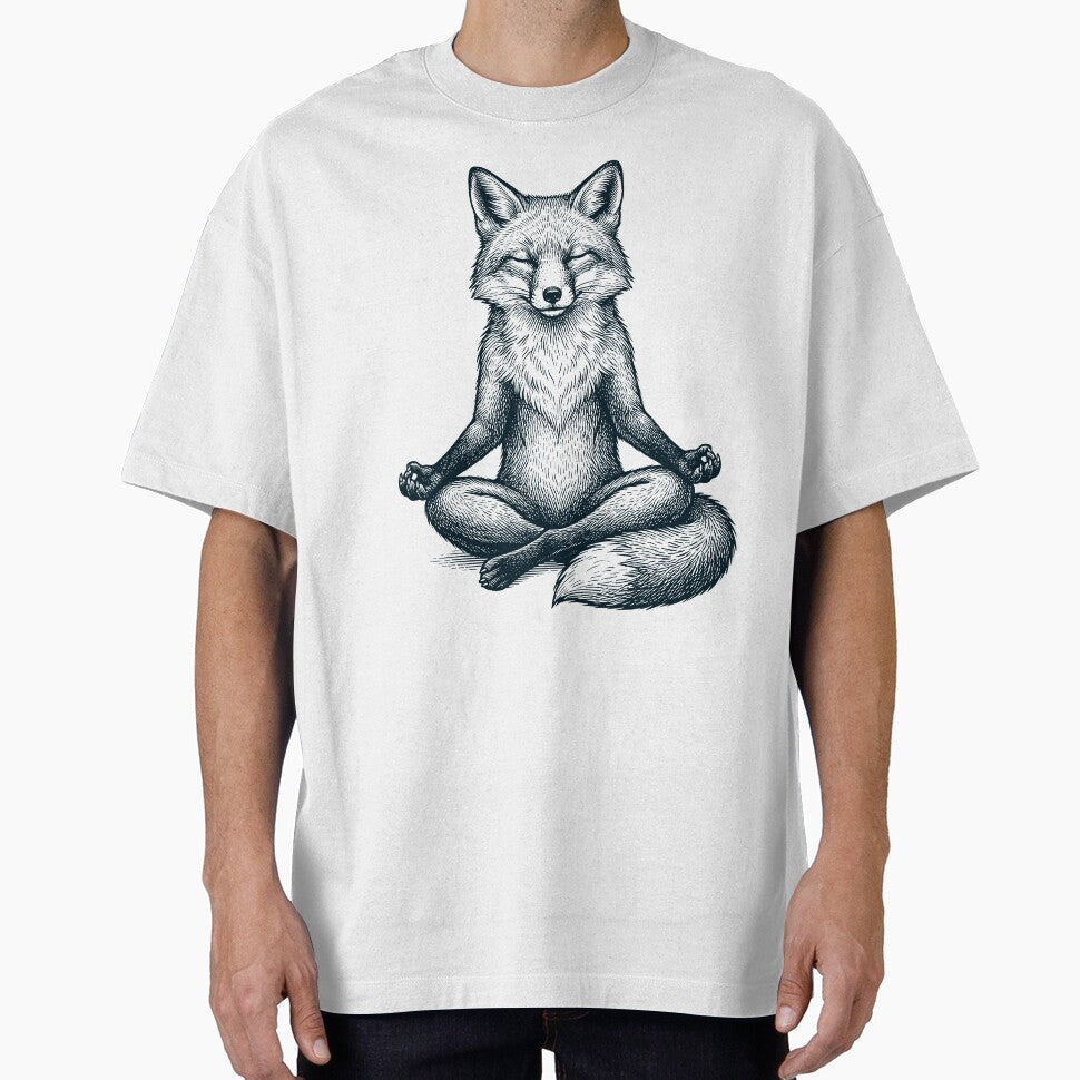 Vintage Fox Yoga Lotus Meditation Lover by DoodleTortle
