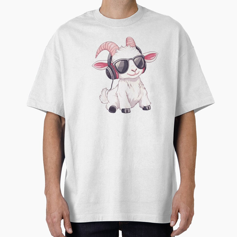 Cool Cute Goat Wearing Sunglasses and Headphones by ChaosReigns91