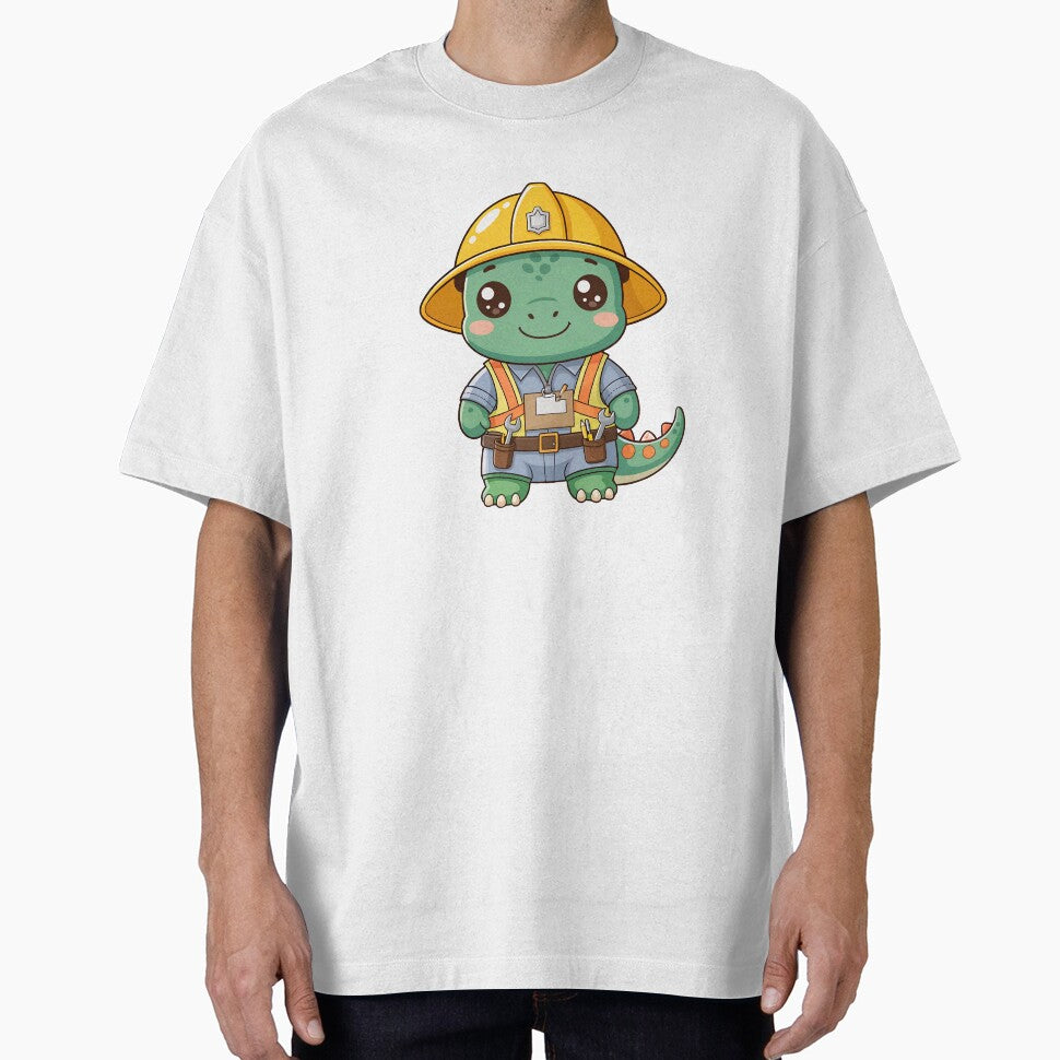 Dino Construction Worker – Funny Dinosaur with a Construction Helmet by FehlingMedia