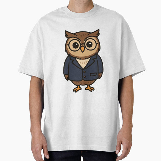 Wise Owl in Blazer and Glasses – Scholarly Cartoon Character by Confuzz1ed