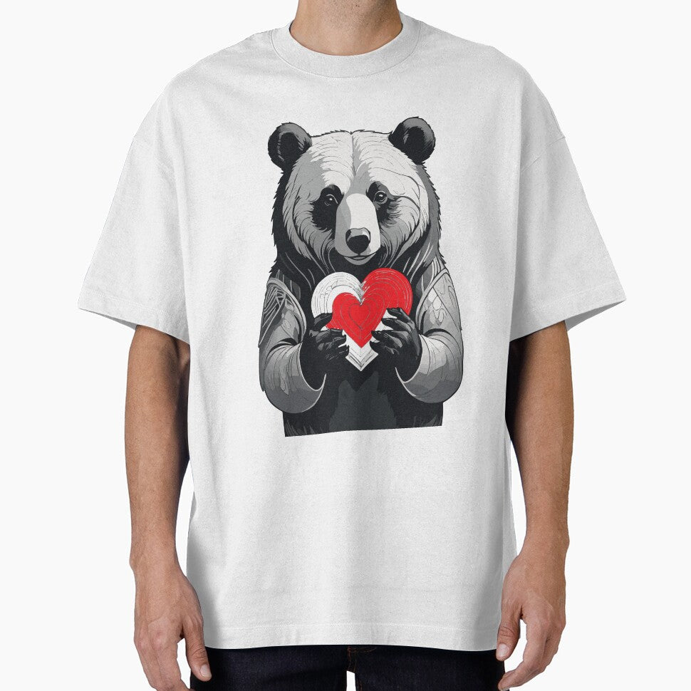 Cute Bear Holding Heart by After De Moment