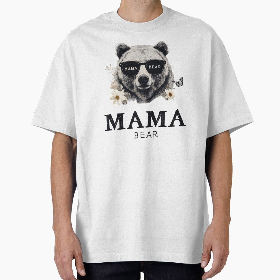 Cool Mama Bear Sunglasses Floral Mom Art by Anastasiia Yurevych