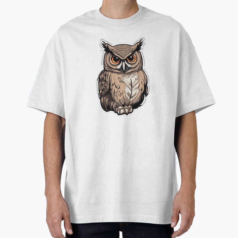 Cartoon Great Horned Owl by FamiliarPufferfish