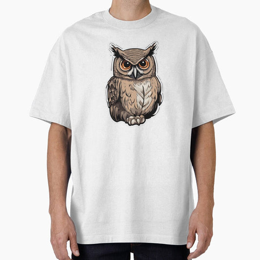 Cartoon Great Horned Owl by FamiliarPufferfish