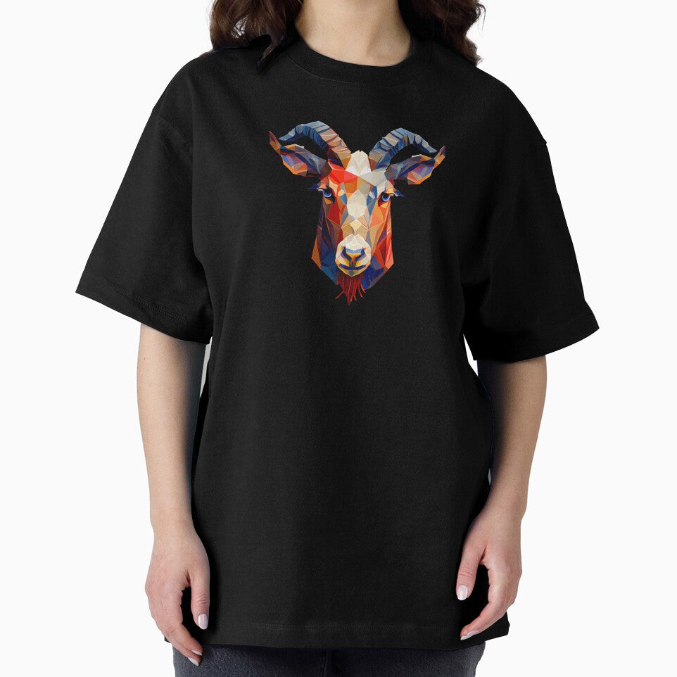 Abstract Goat Art: A Colorful Twist on Wildlife Imagery by FiveIntentions