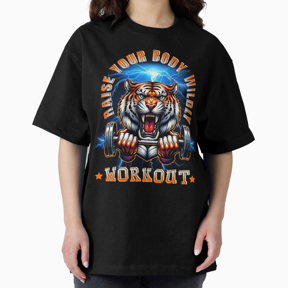 Cartoon Tiger Gym Workout by FunCartoonSpot