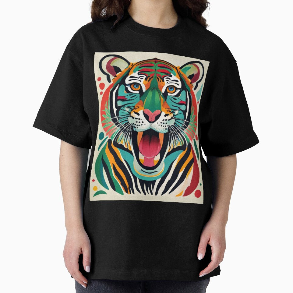 Retro mid century modern tiger by VoodoovilleArt