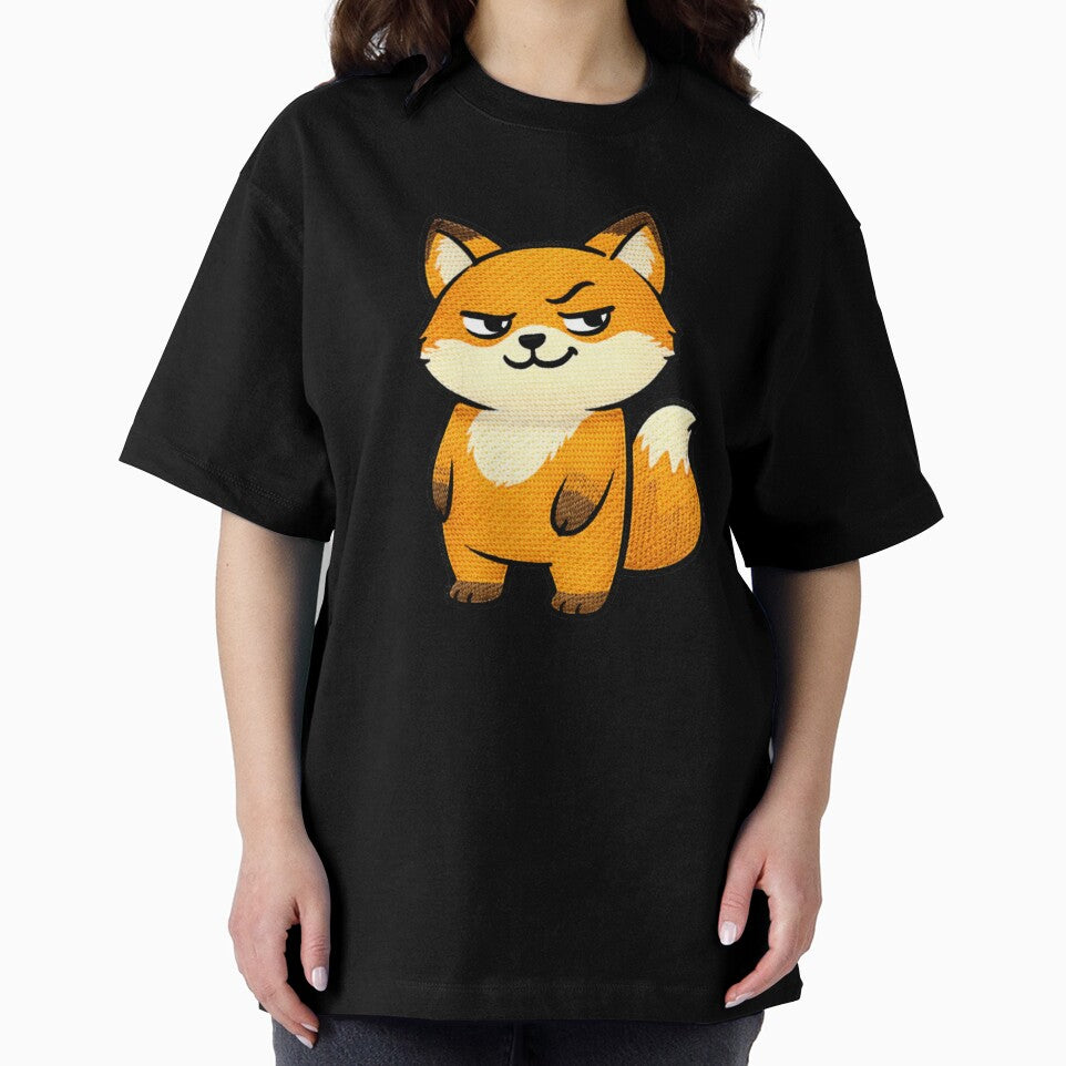Mischievous Fox Meme – Cute Kawaii Sly Fox Embroidered Patch Style by ColorSplash123