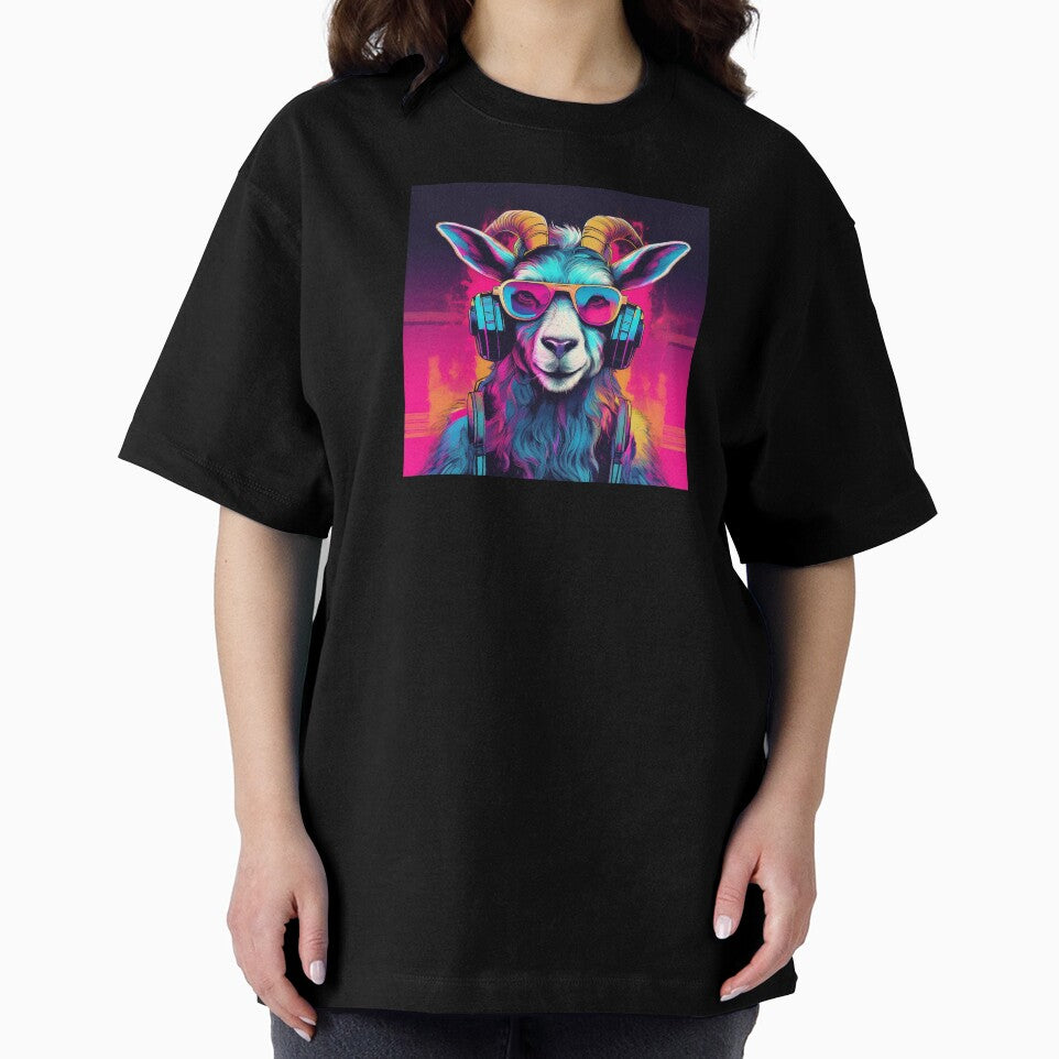 Goat in Headphones and Shades Synthwave by Boxing Kangaroo Retail Company