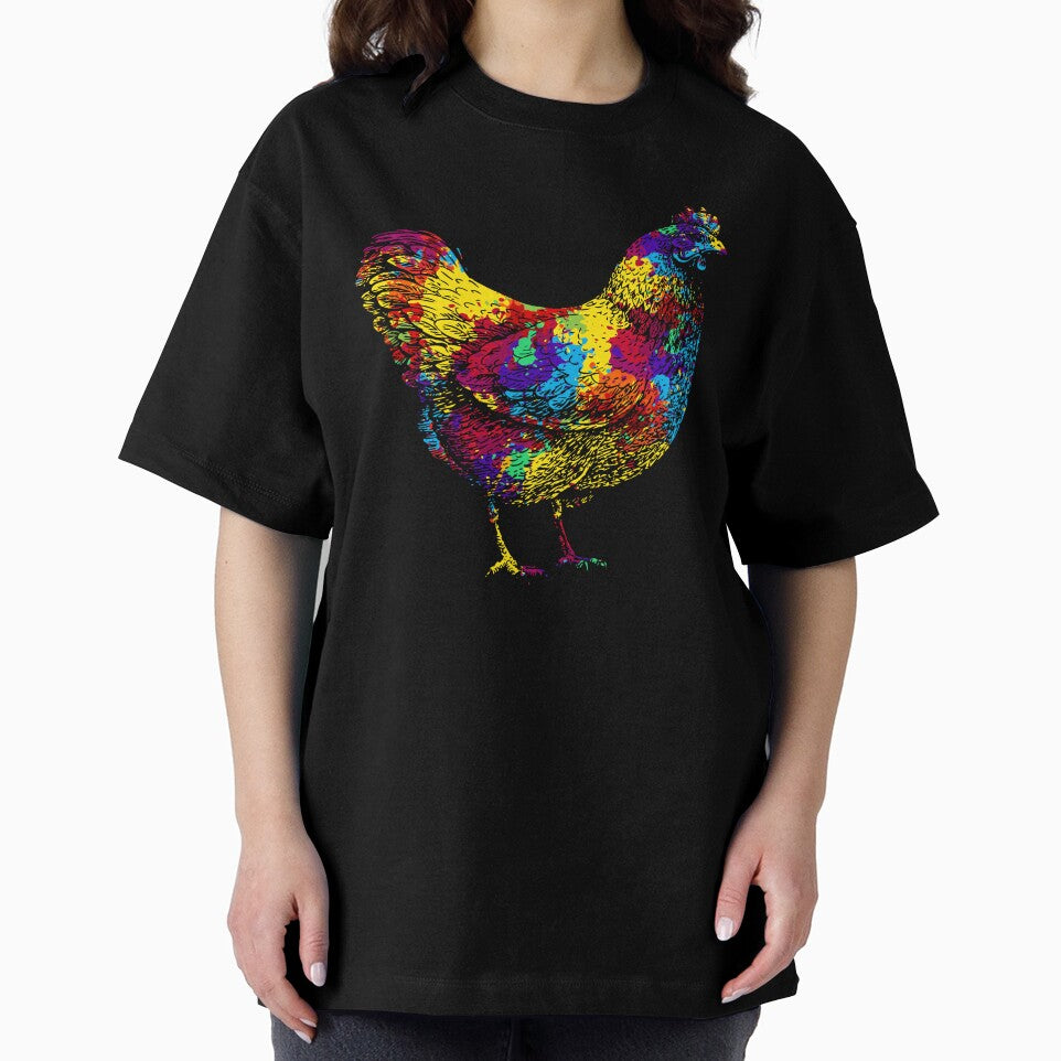Funny Chicken Shirt - Chicken Watercolor by SunsetGloww