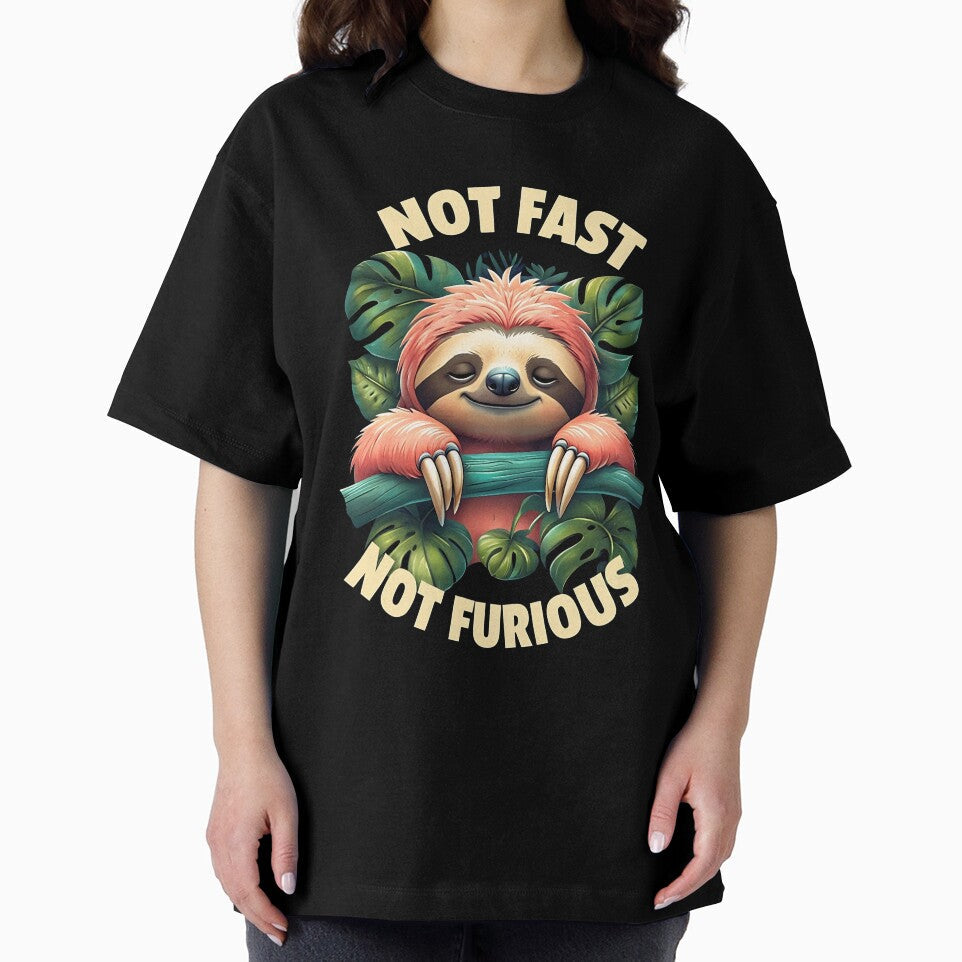 Cute Sloth Not Fast Not Furious Funny by JerdbordinShop