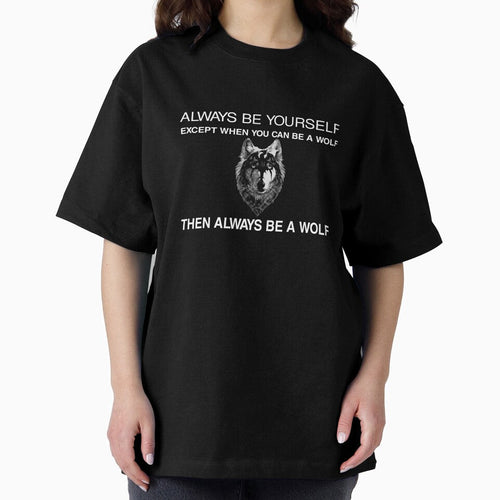 Always Be Yourself Wolf Art Print Lone Black Wolf Life Wolf Lover Charm Wolf Gifts by TeesByDesign