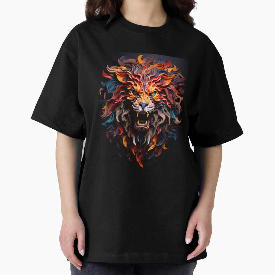 Multicolored Style Lion Themed Art Print by mondmakes