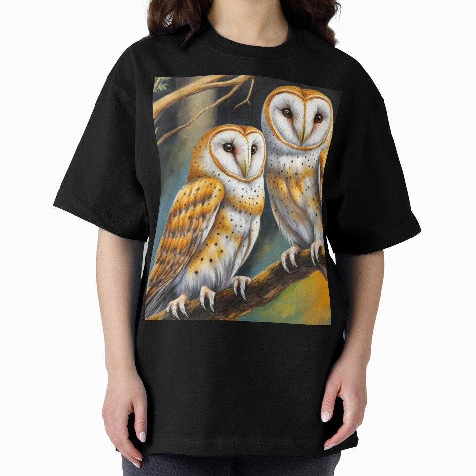 Liquid  paint Abstract owl design "-bright and colorful owl ladies by Obinne