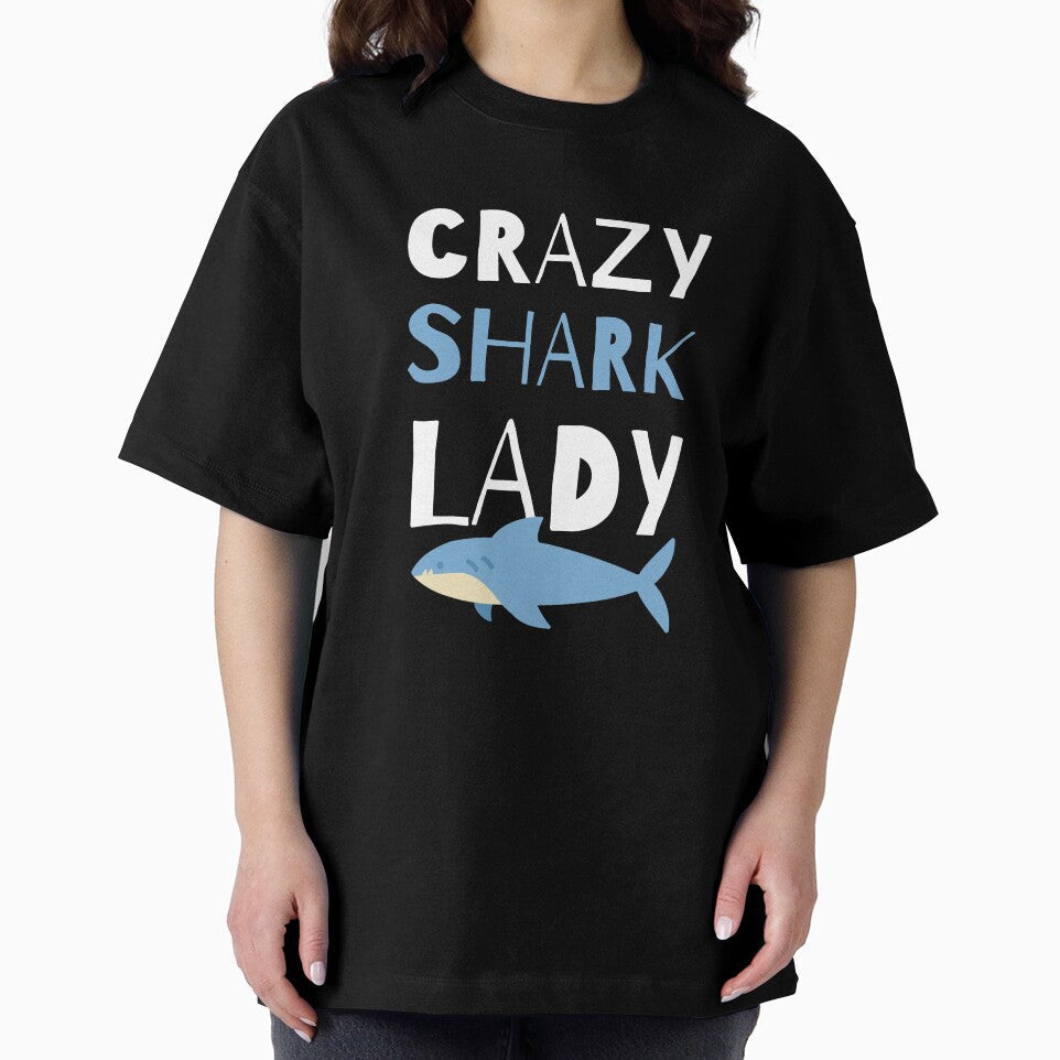 Crazy Shark Lady - Cool And Funny illustration For Shark Lovers by anassrida