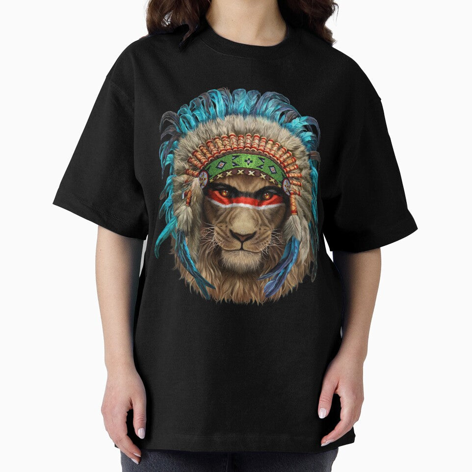 Alpha Lion in Native Indian War Headdress by Fox-Republic