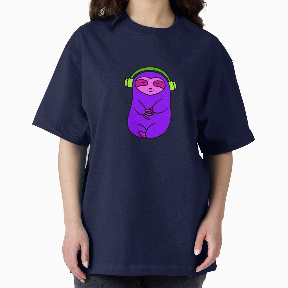 Happy Purple Sloth Listening to Music by SubtleSplit