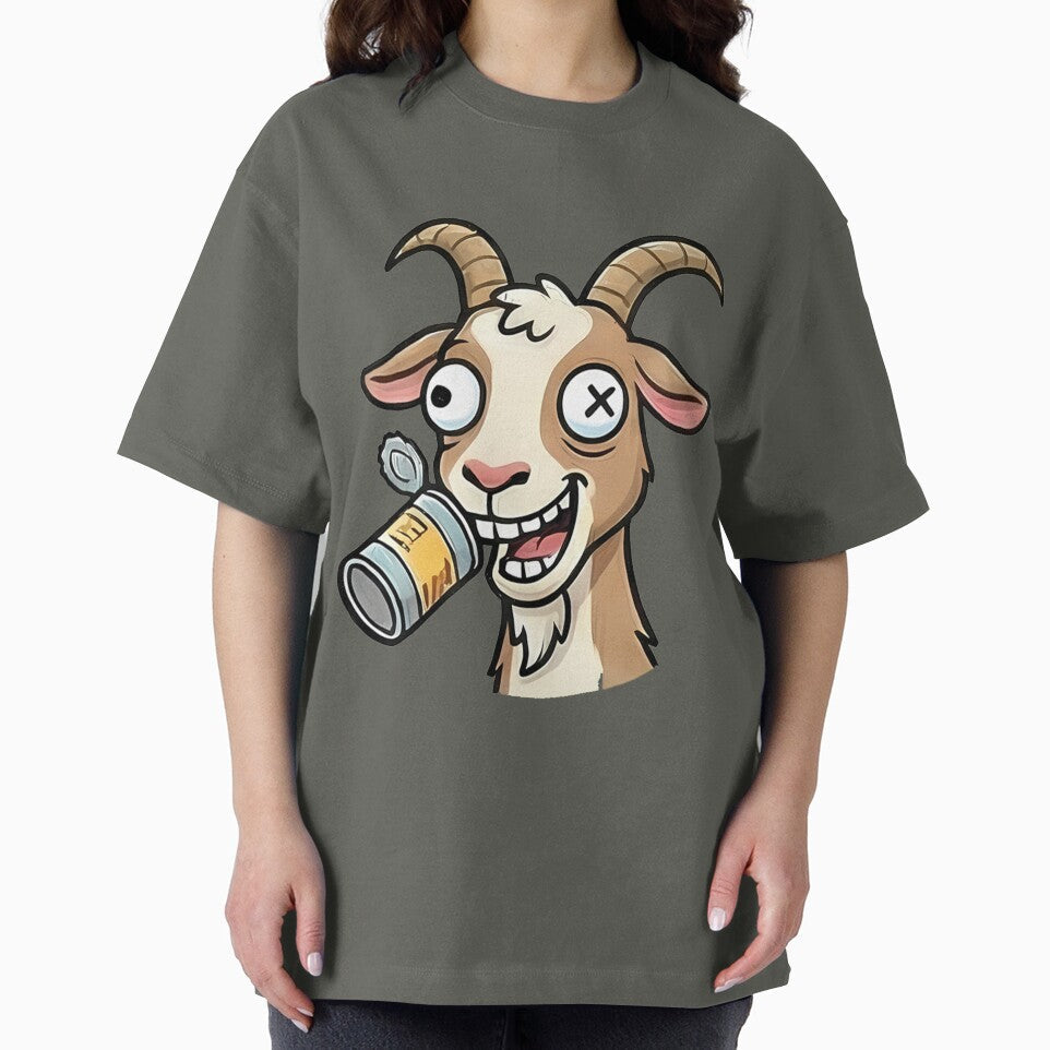 Funny Cartoon Goat Drinking Beer by k3rstman1