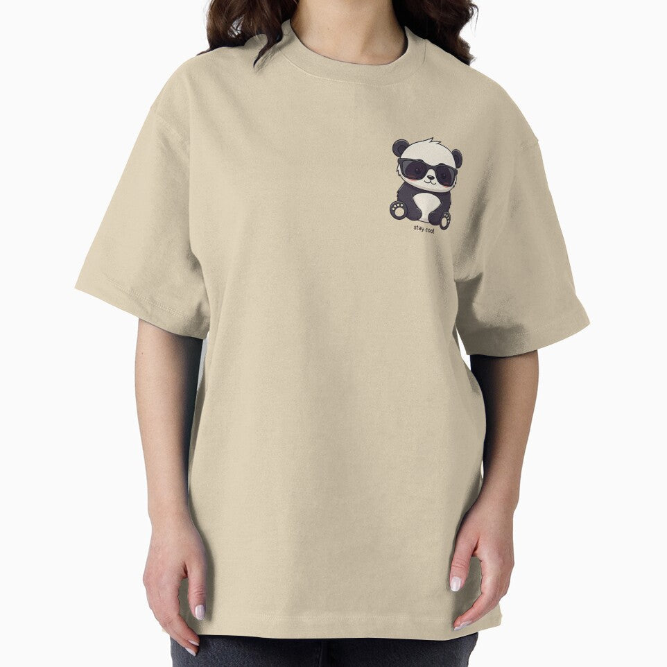 Cool Baby Panda – Kawaii Panda with Sunglasses and “Stay Cool” Text by PixelVibe782