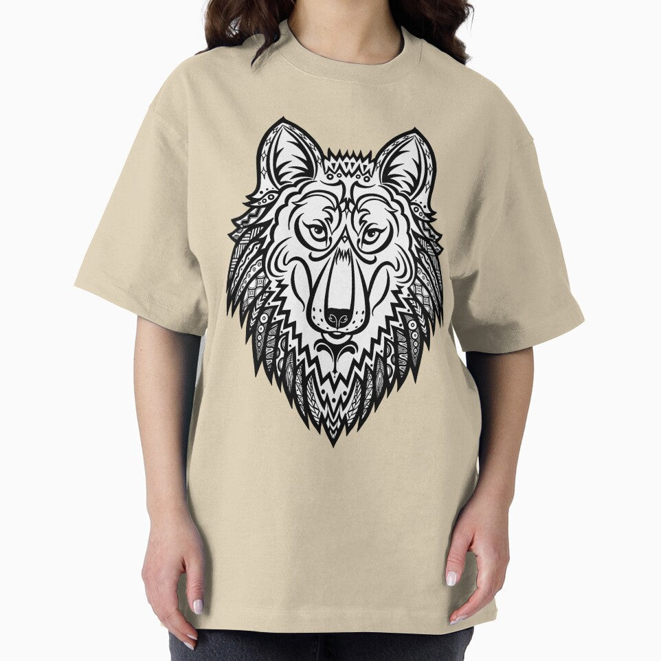 Tribal Wolf Line Art by Verprints
