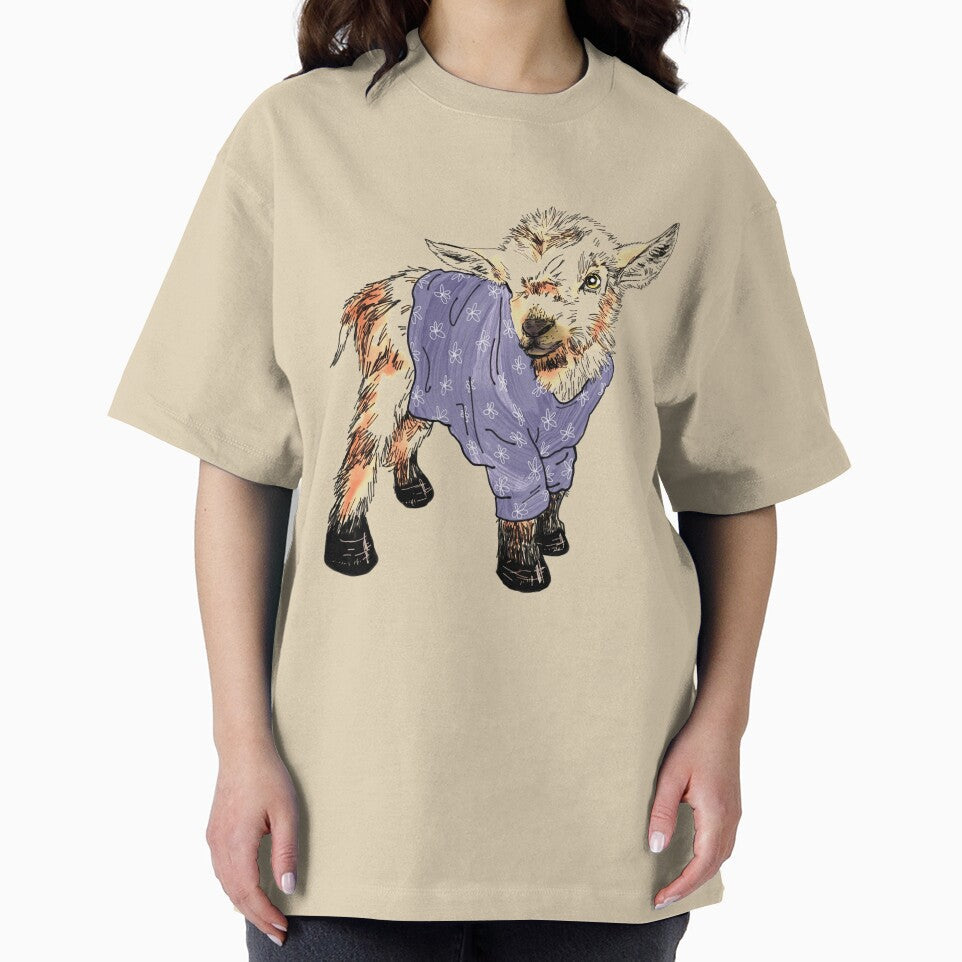 Baby goat in a sweater by Gigglingshay