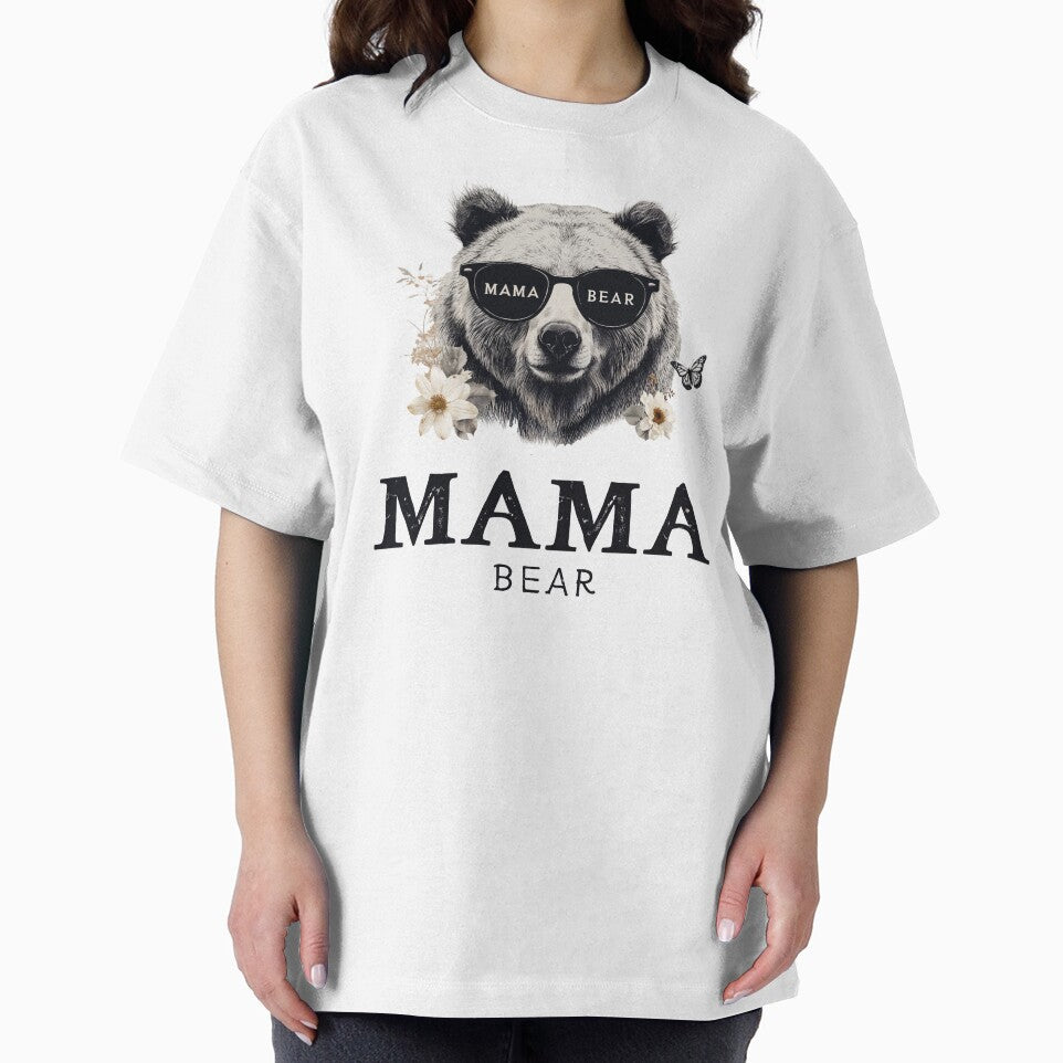 Cool Mama Bear Sunglasses Floral Mom Art by Anastasiia Yurevych