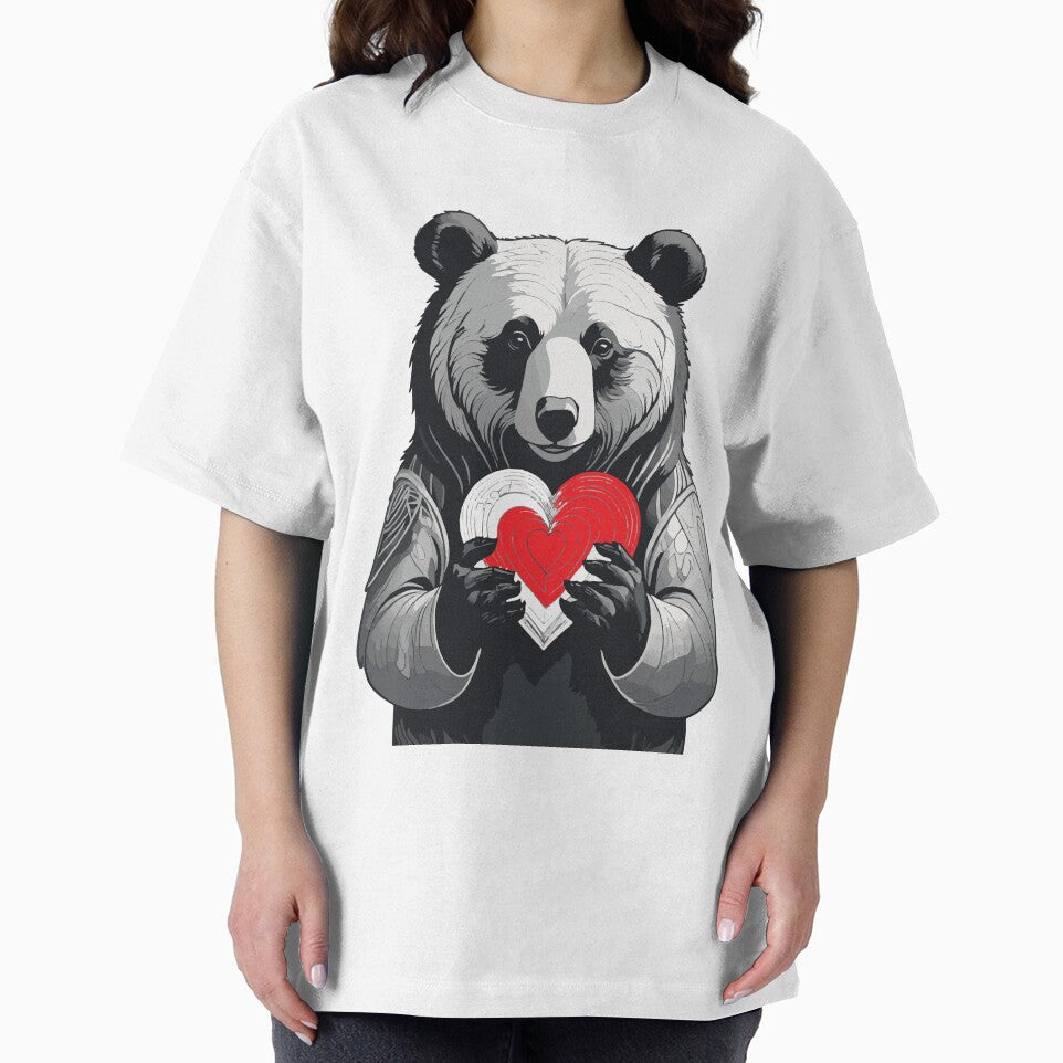 Cute Bear Holding Heart by After De Moment