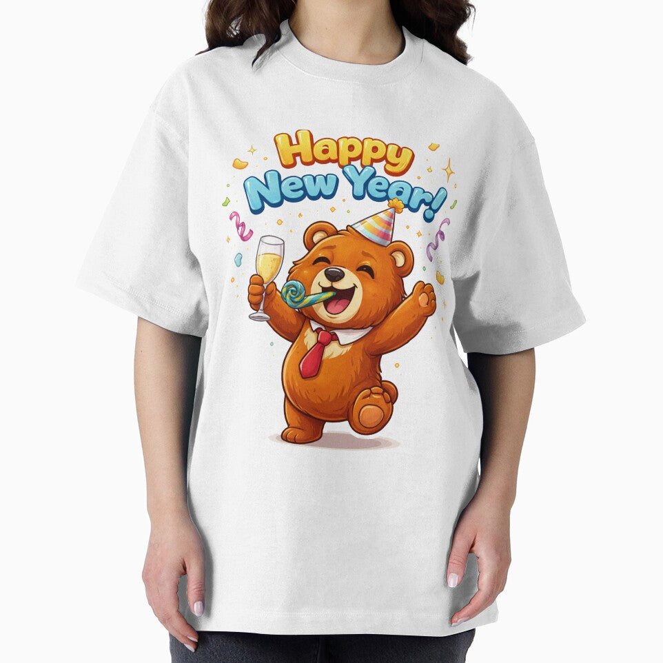 Cheerful Bear with Big Smile – Cute Cartoon Sticker Design by RelateAndTee