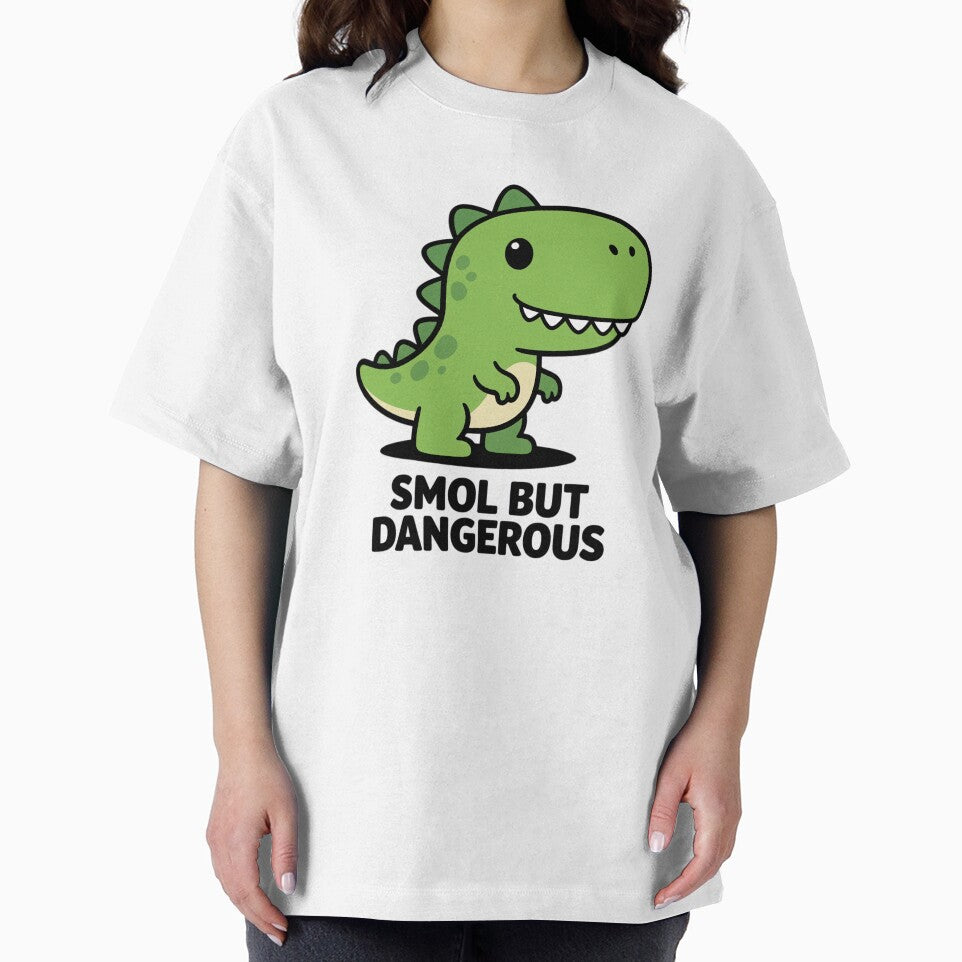 Smol But Dangerous Cute Dinosaur Funny Minimal Design by Echo-Draw