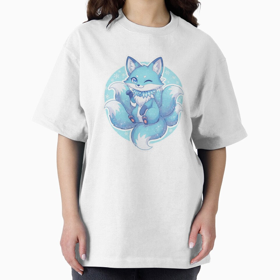 Kawaii Nine Tailed Fox – Cute Anime Kitsune Sticker by Studioyasmin