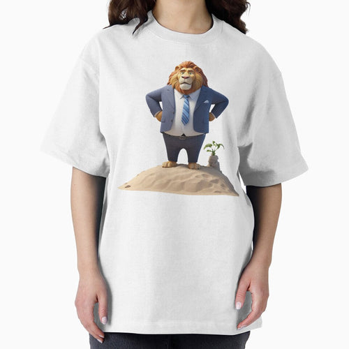 3d Lion in a Suit on Beach by CuteopiaGallery