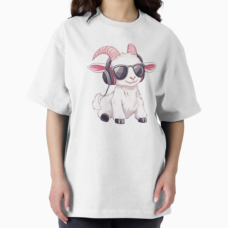 Cool Cute Goat Wearing Sunglasses and Headphones by ChaosReigns91
