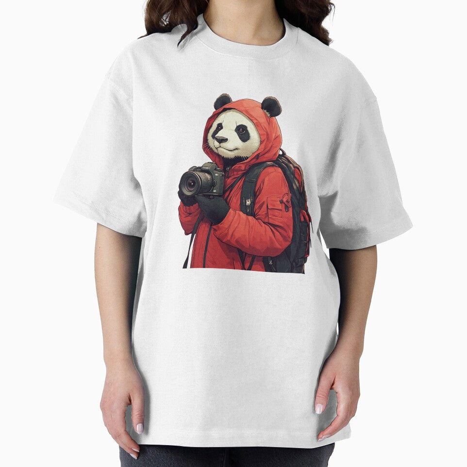Panda Photographer in Red by NicolasGlowArt