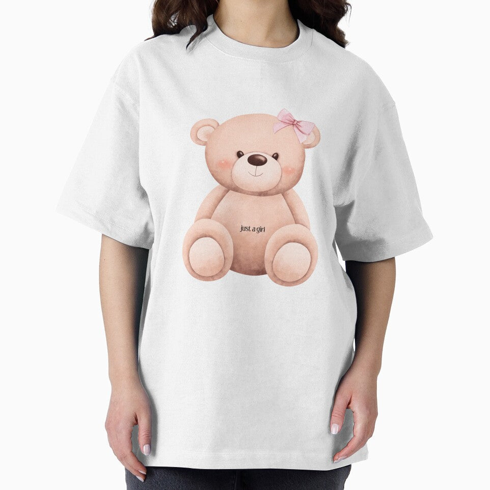 Kawaii Bear with Bow Just a Girl by amyshira7