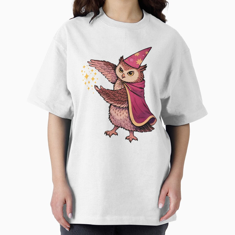 Magic Owl Wizard with Sparkles – Cute Fantasy Illustration by Senkov
