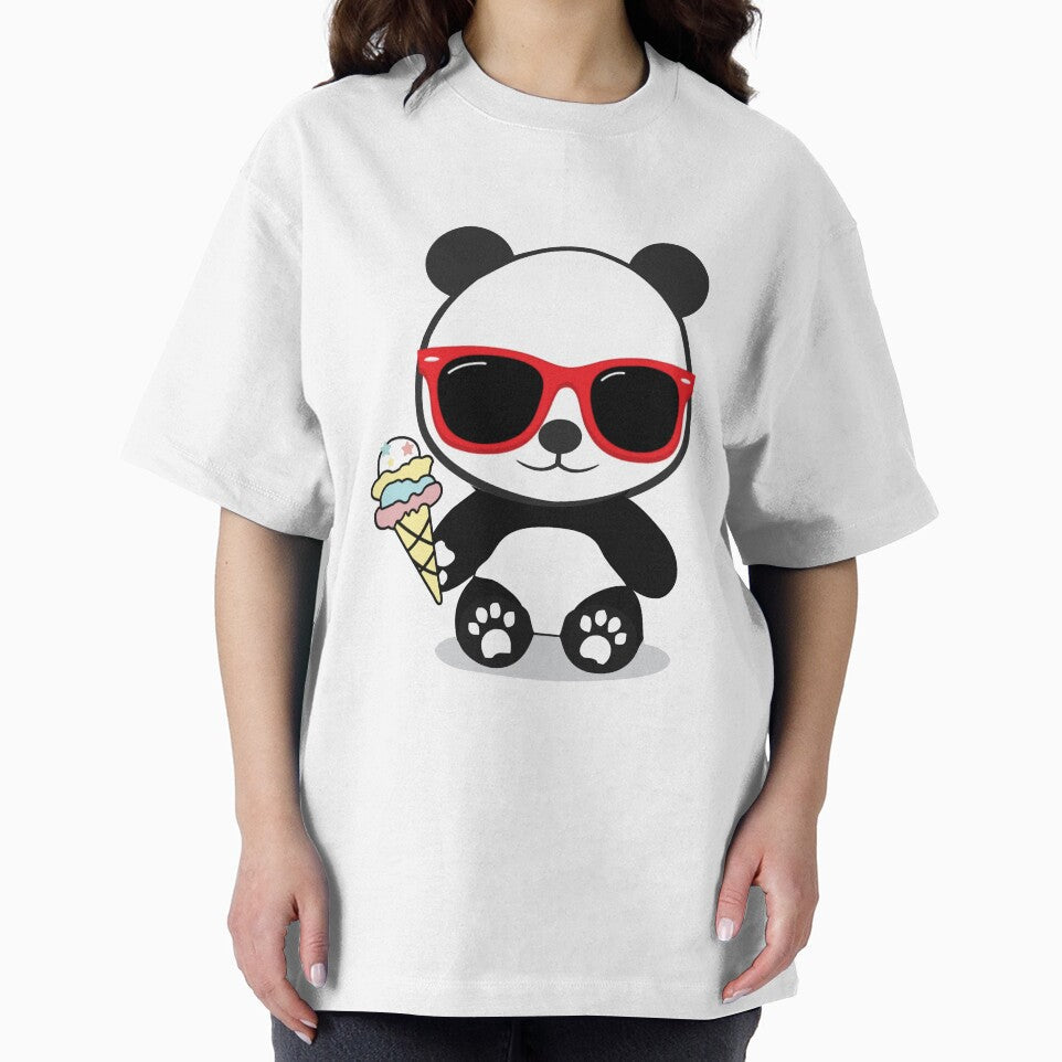 Summer Panda Eating Icecream | Kids Kawaii by clearvibes