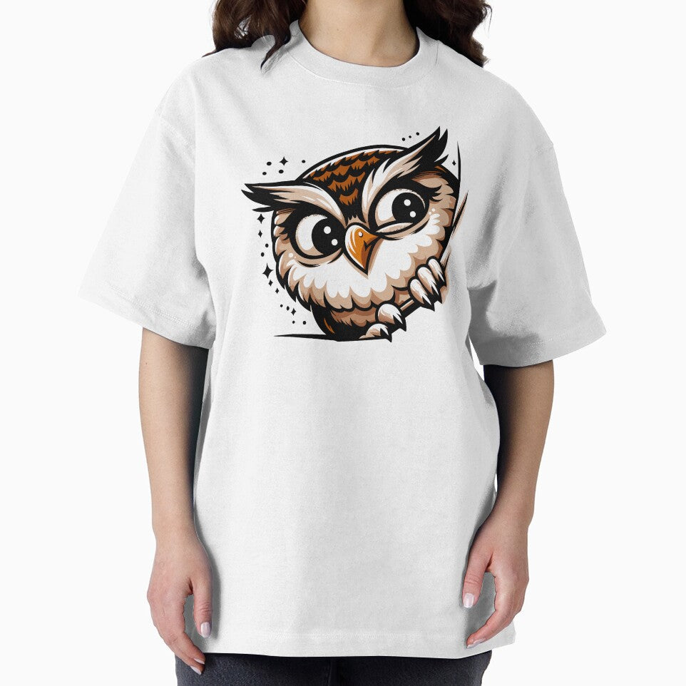 Funny Cute Peek Owl by Designowner