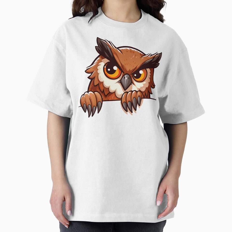 Funny Cute Peek Owl: Curious eyes by Designowner