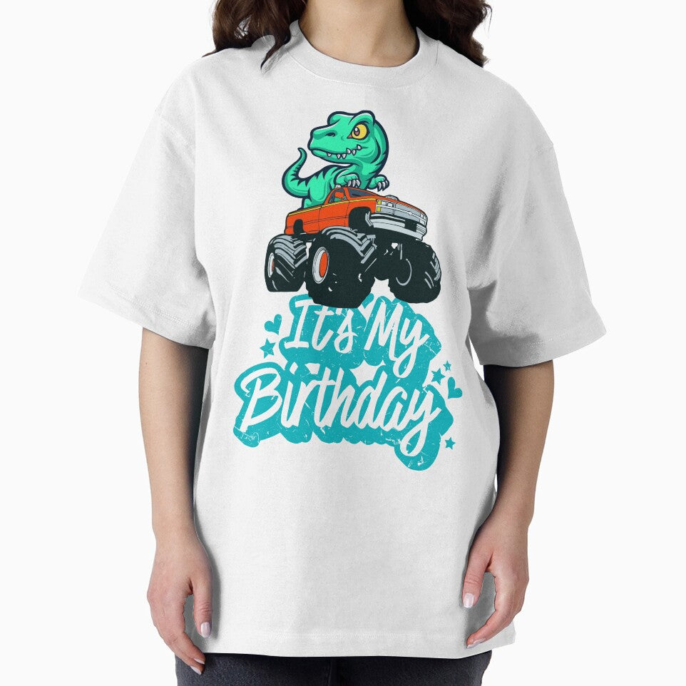 Truck T-Rex Party Dinosaur Birthday Dinosaur Squad It's My Birthday Kids Youth Boys Girls Cute Dinosaur Kawaii Men Women by shoptshirtswag