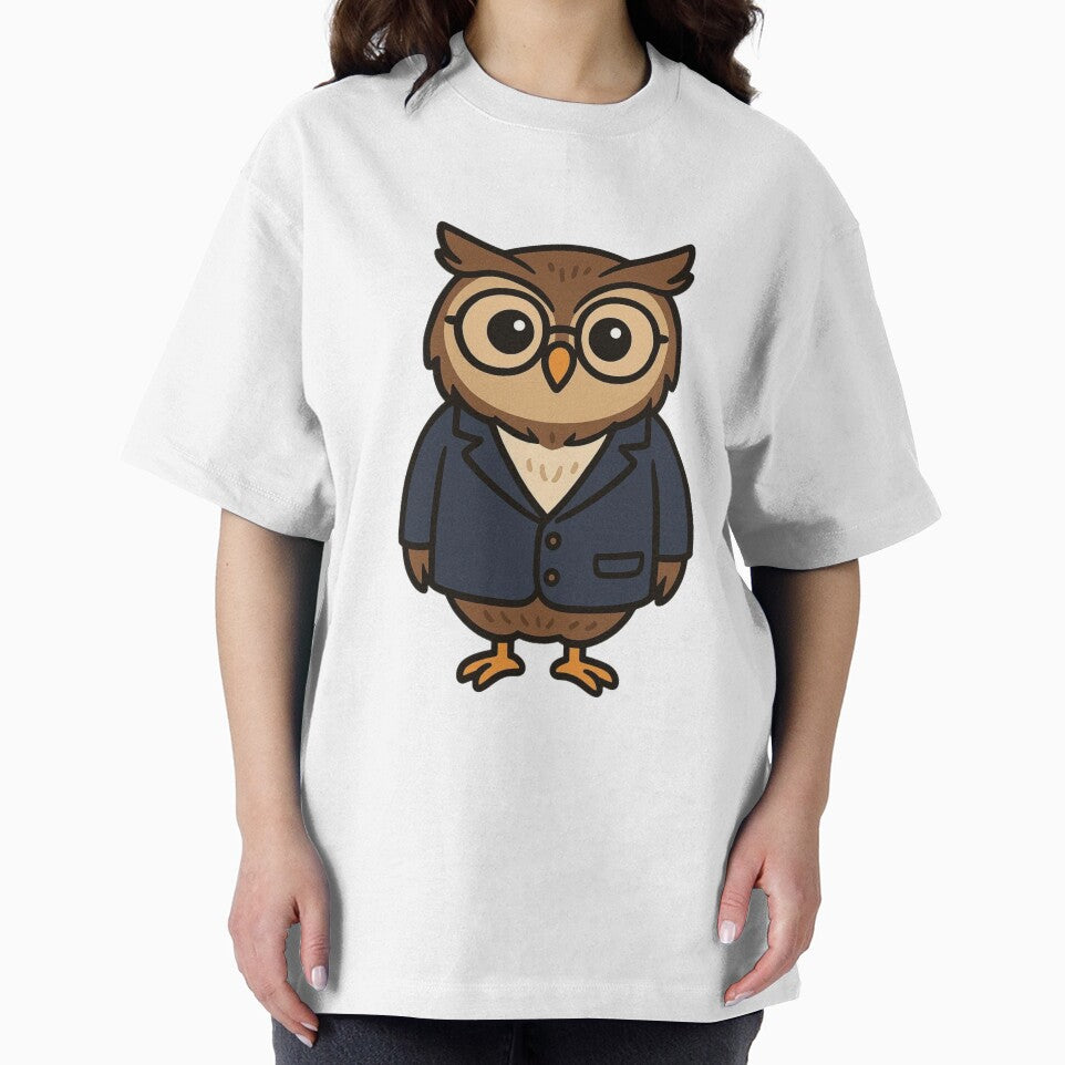Wise Owl in Blazer and Glasses – Scholarly Cartoon Character by Confuzz1ed