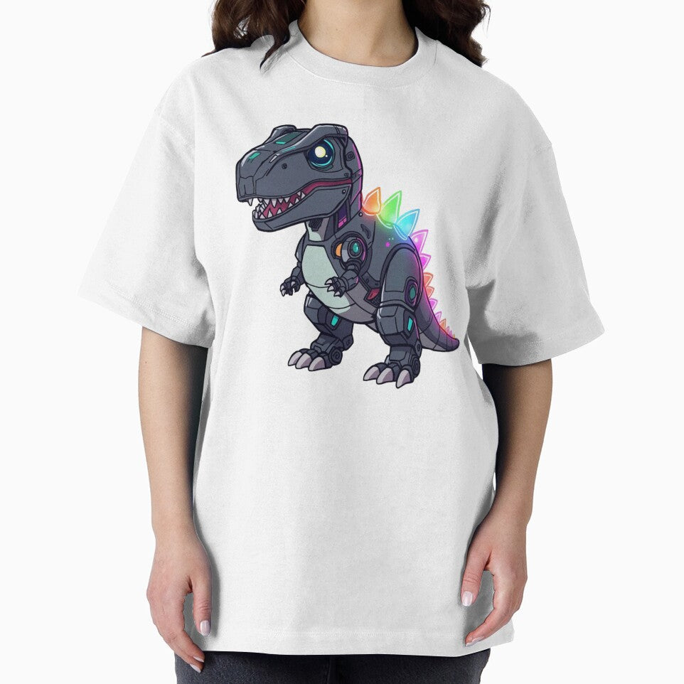 Cute Neon Robot Dinosaur Dinobot Design by CeliaZnx
